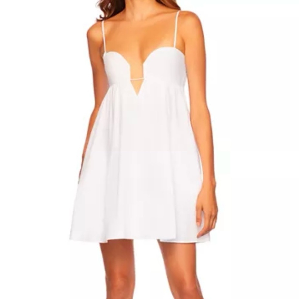 Susana Monaco Cotton Plunge Neck Dress